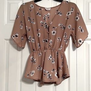 Sienna Sky Flowy Sleeve Floral XS